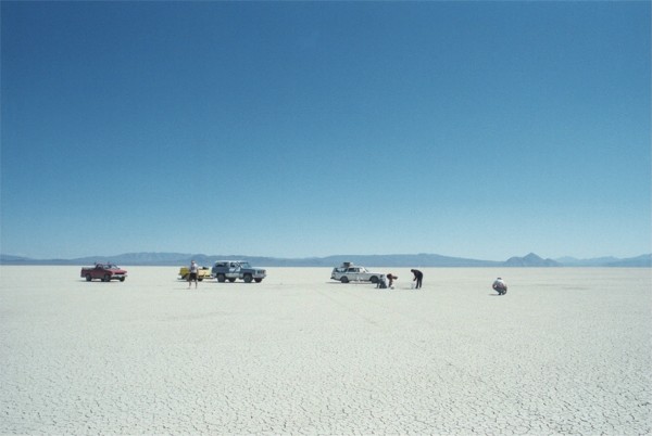 Cleanup crew at the 1996 site. 